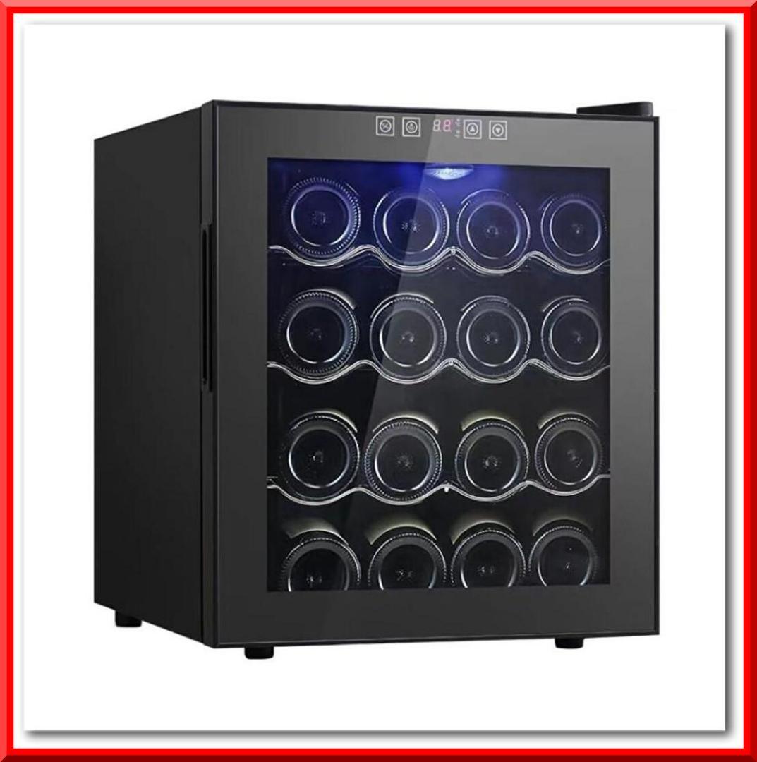 ワインセラー 16本収納 静音 半導体冷却 PSE認証 LEDデジタル温度表示