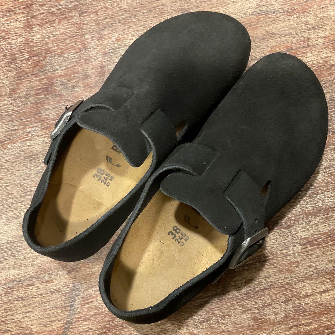 極美品！ビルケンシュトック ロンドン LONDON スエード ブラック 38