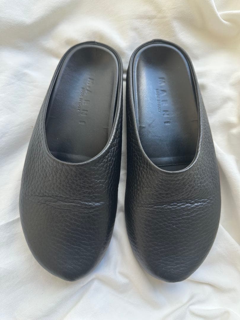 MARNI ミュール フスベッドレザーサンダル