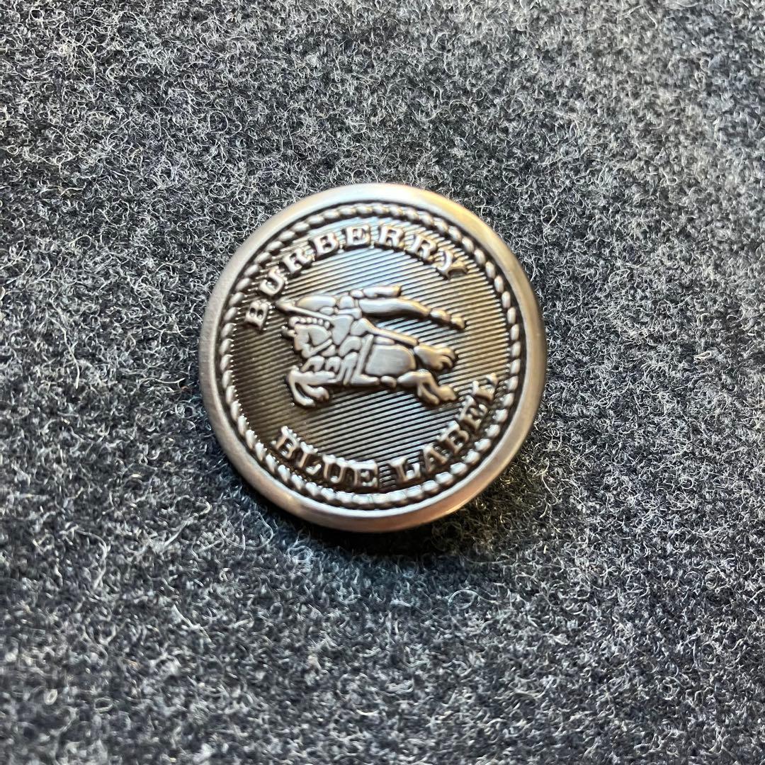 極美品 バーバリーブルーレーベル 銀ボタン Pコート ノバチェック 38