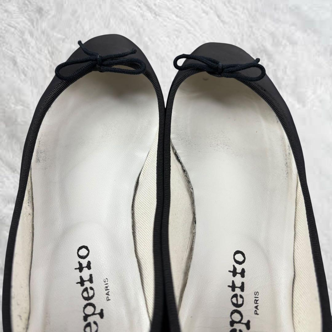 レペット repetto サンドリオン バレエシューズ 38 ブラック レザー
