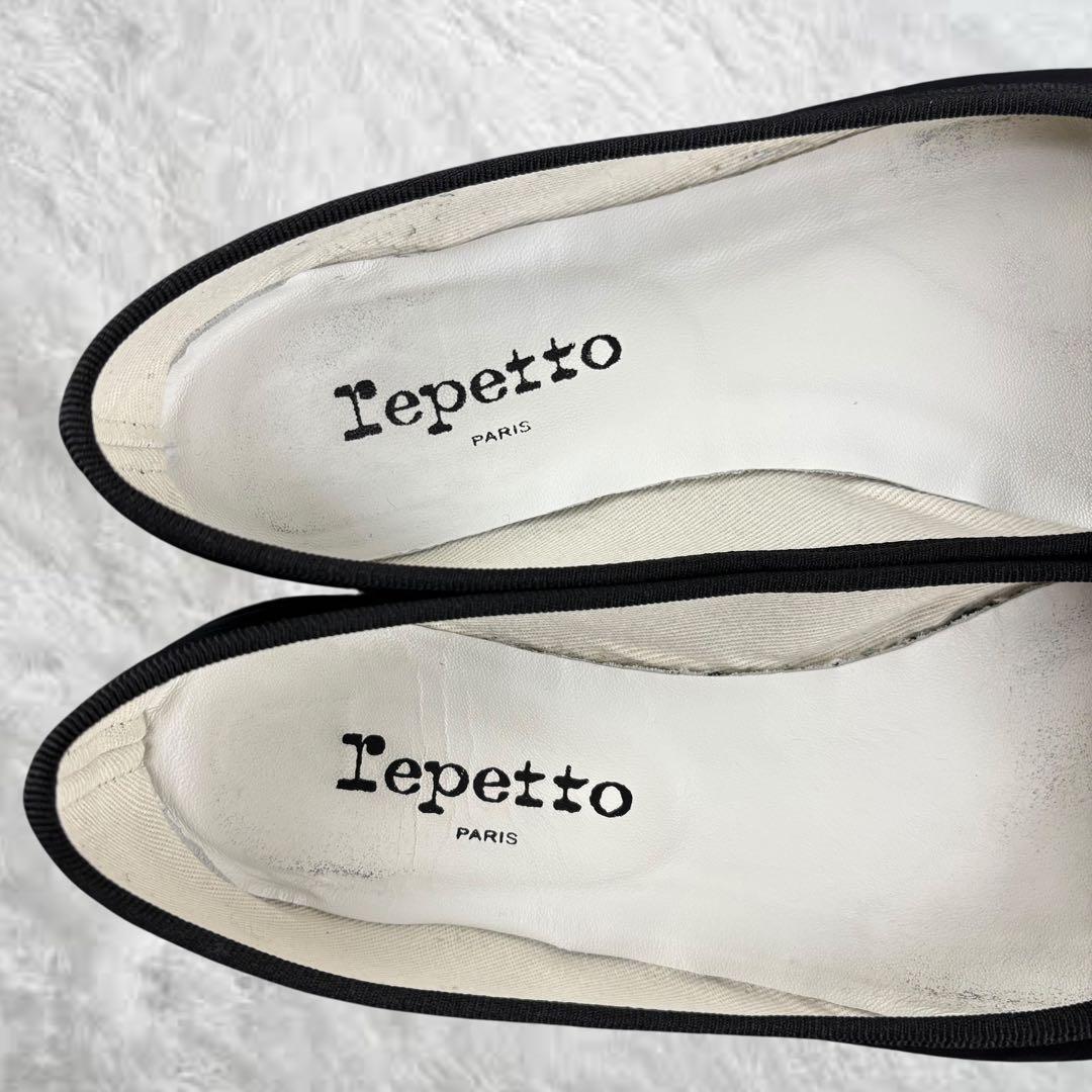 レペット repetto サンドリオン バレエシューズ 38 ブラック レザー
