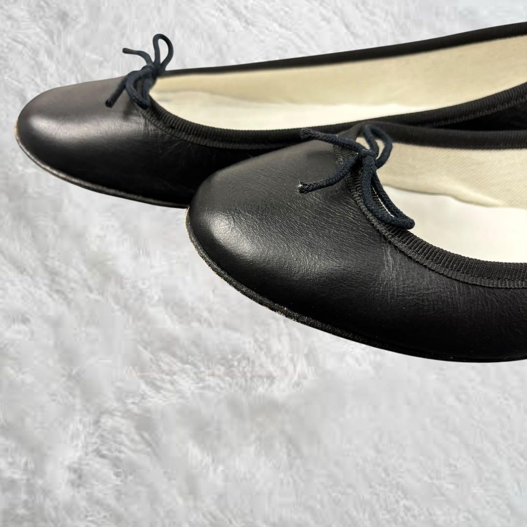 レペット repetto サンドリオン バレエシューズ 38 ブラック レザー