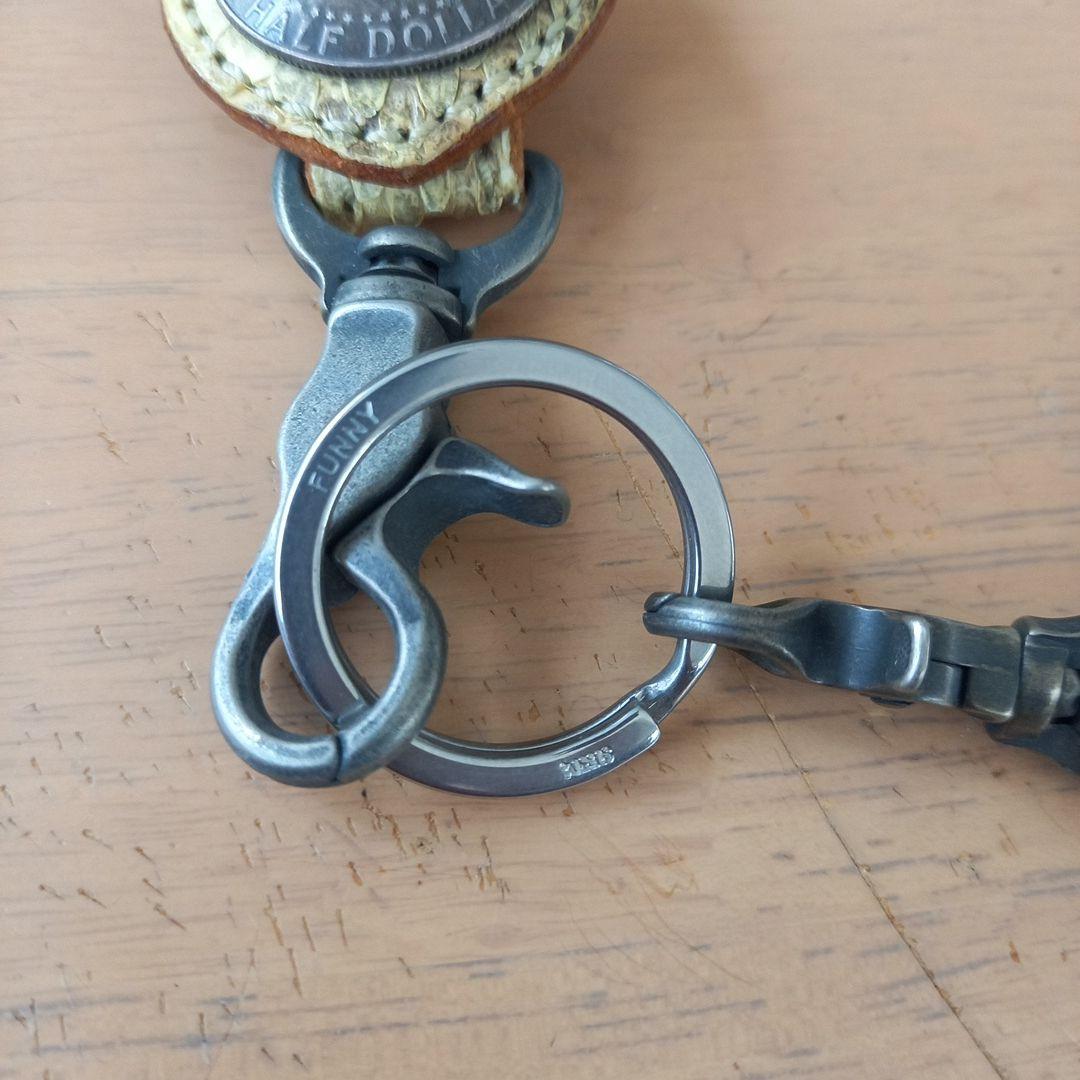 ☆FUNNYウォレットチェーン☆本革蛇革 バイカー