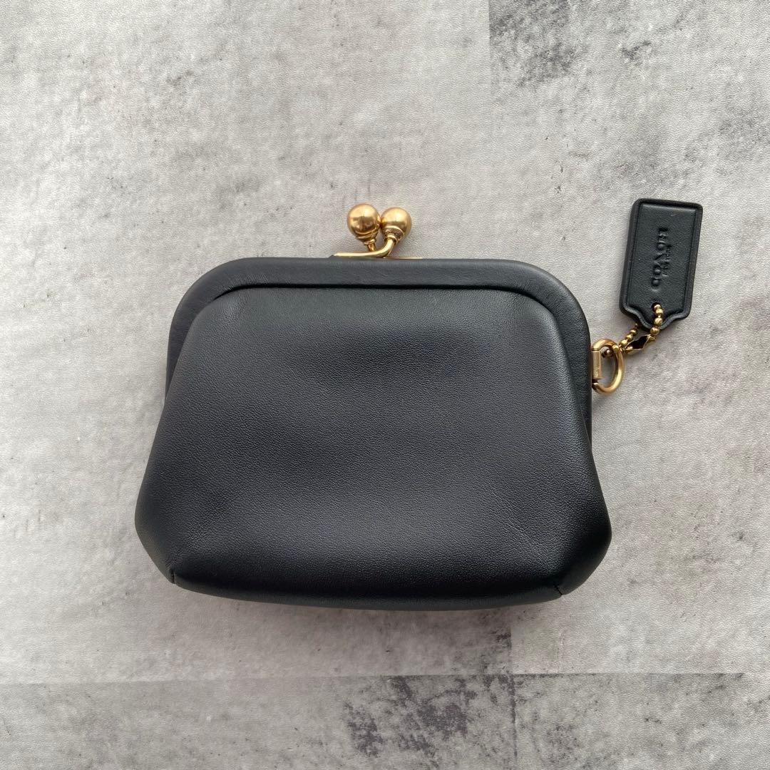 COACH キスロック パース ブラック
