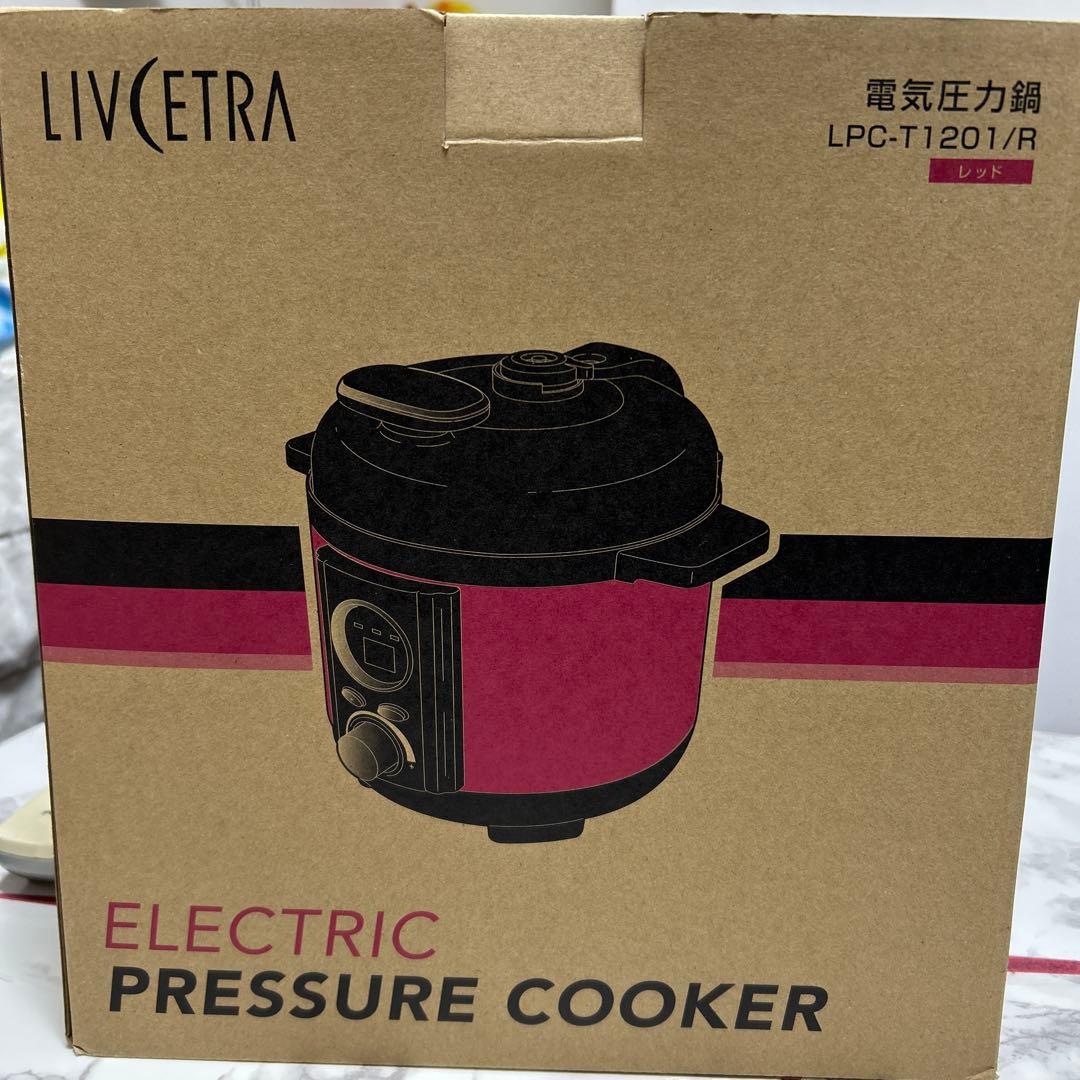 LIVCETRA 電気圧力鍋 LPC-T1201/R レッド
