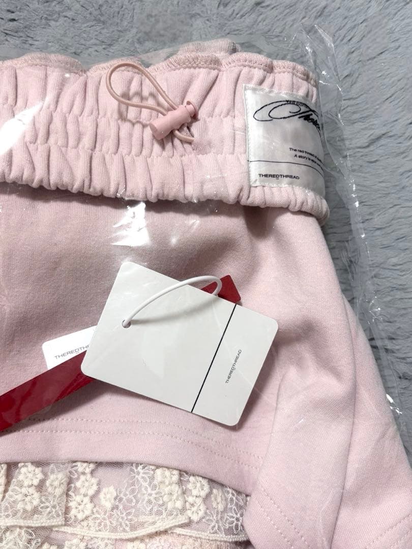 パンツ S jersey shorts lace theredthread pink