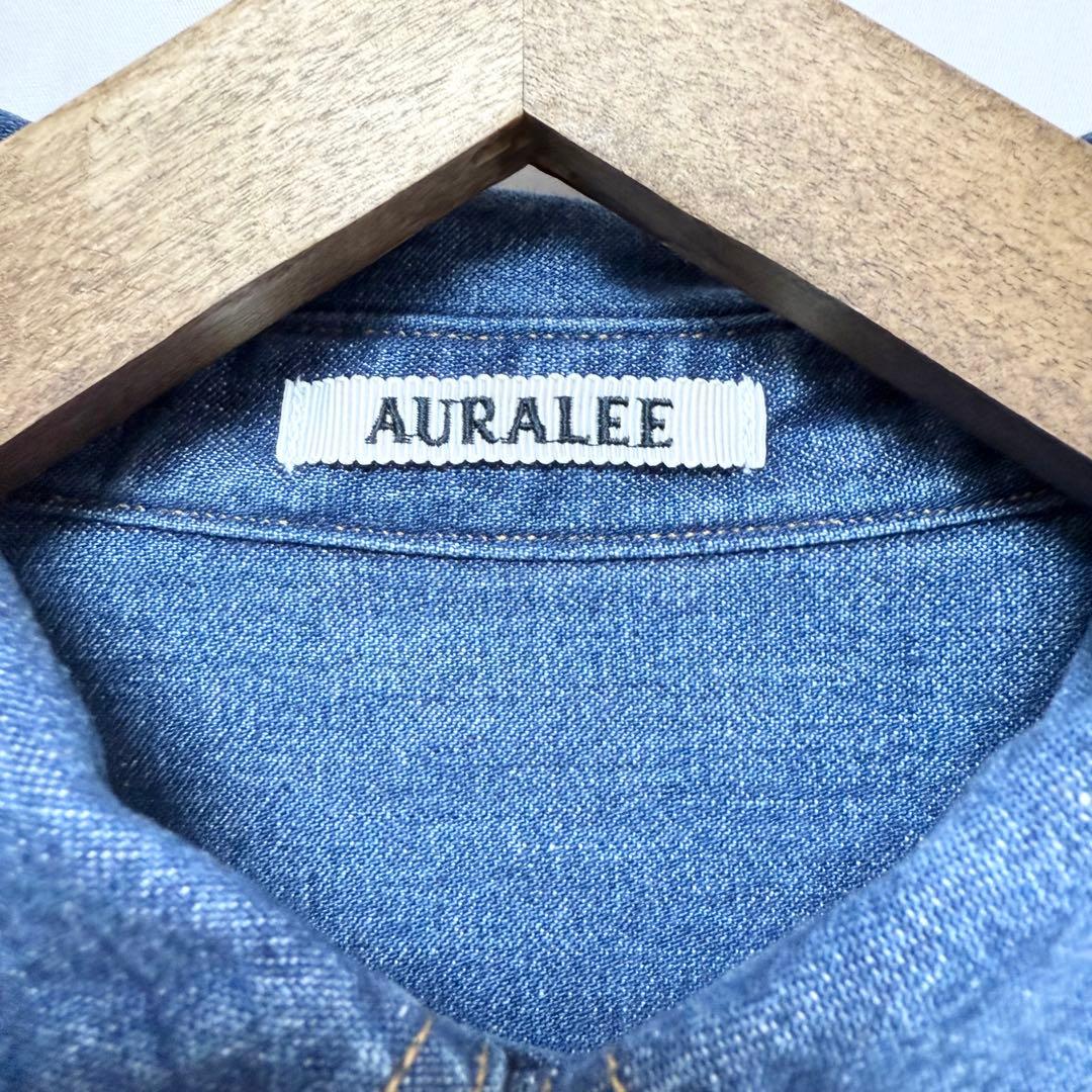 サイズ5！AURALEE セルビッチライトオンスデニムシャツ