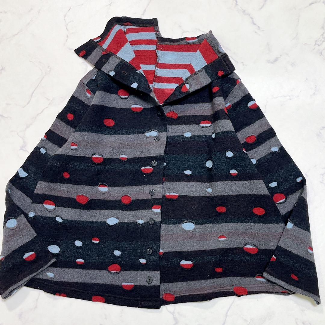 c*a様 美品✨慈雨 センソユニコ 変形カーディガン ドット はおり40