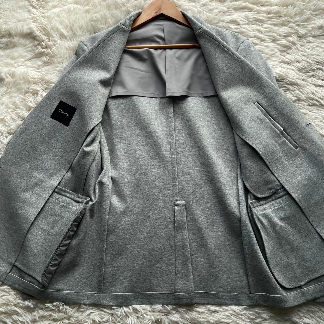 極美品✨セオリー　セットアップ　スーツ　ストレッチ　ジャージー素材　グレー　L