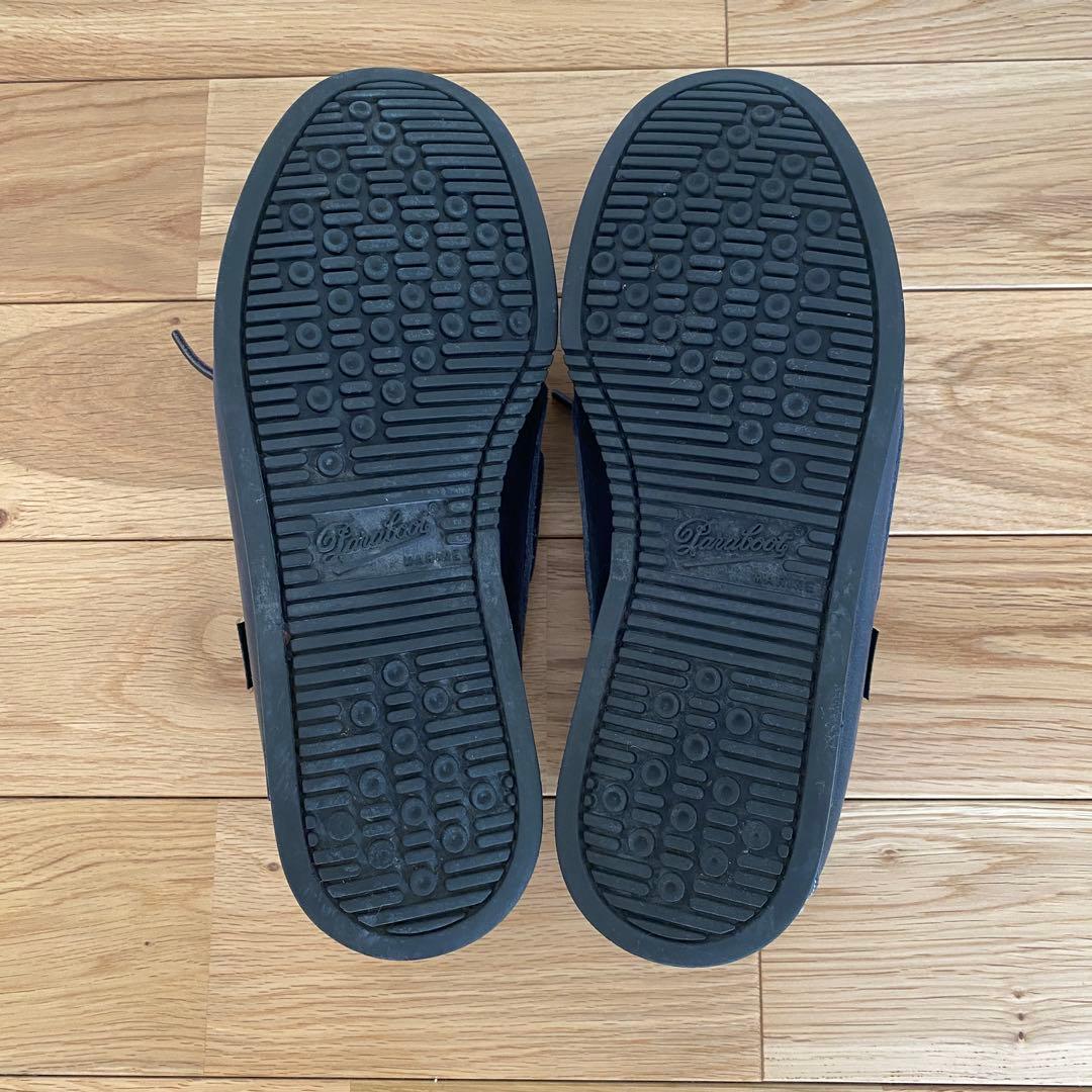 パラブーツ　デッキシューズ　ネイビー レザー