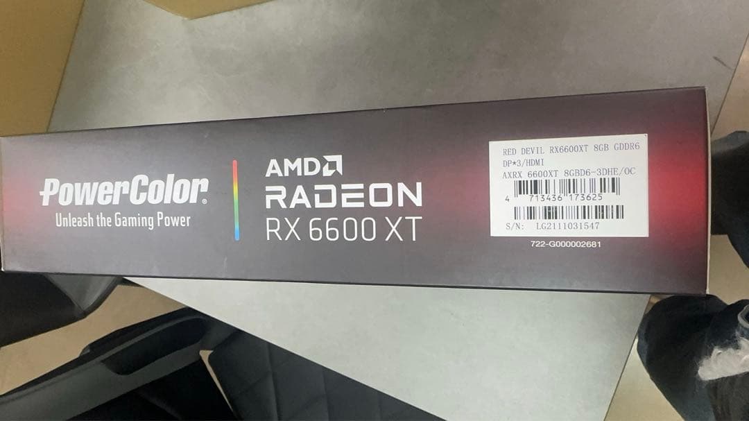 未使用AMD Radeon RX 6600XT 8GB