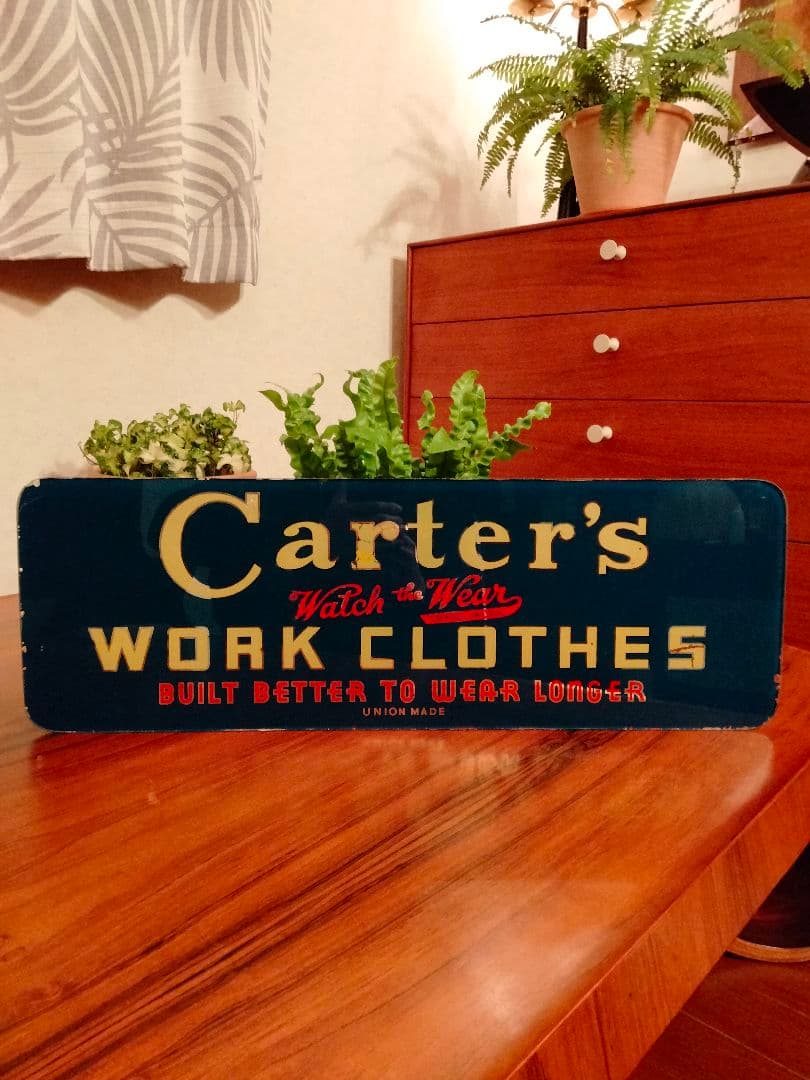 非売品 ビンテージ Carter's 店舗用 ステンドグラス アドバタイジング