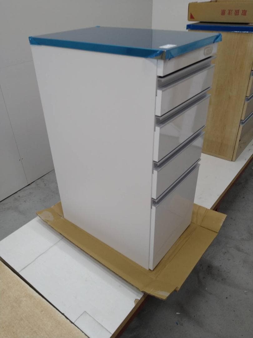 6086 ステンレス天板シンクサイド収納庫4段　幅350