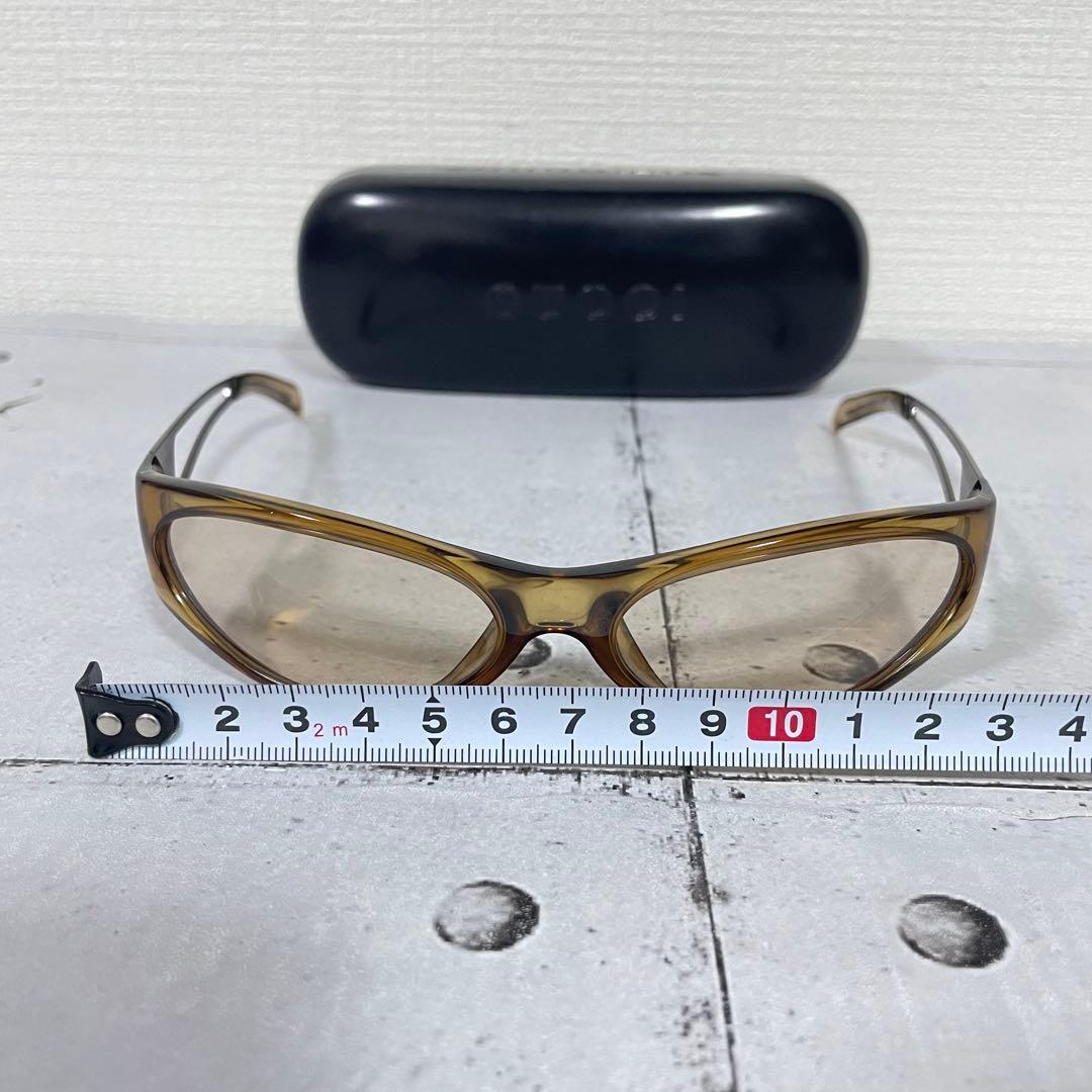 美品　グッチ　1487 インターロッキング　サイドロゴ　GGロゴ　サングラス　茶