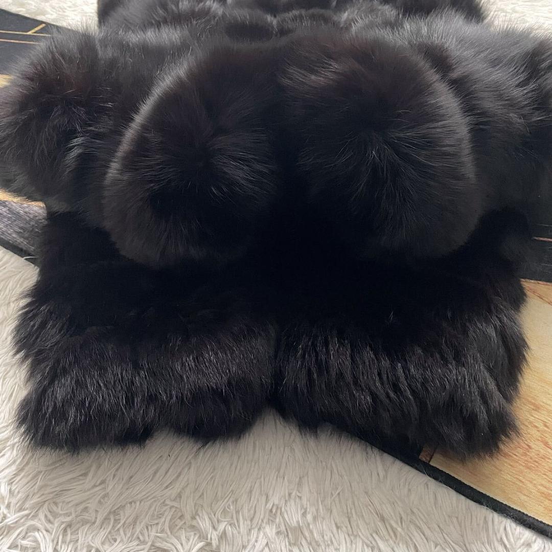 肉厚◎/総丈84 ロイヤル サガフォックス ファーコート リアルファー 毛皮 L