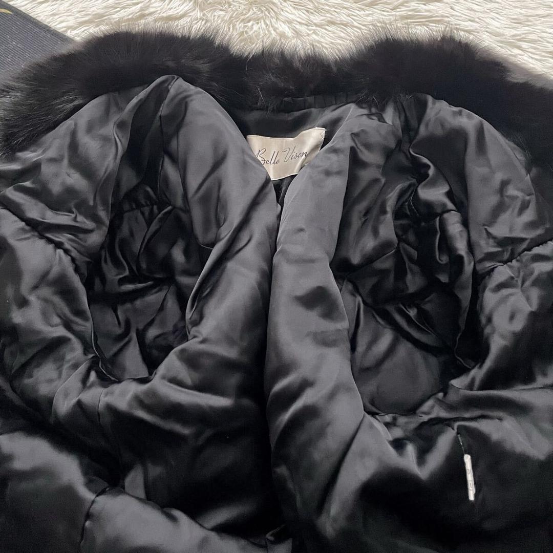 肉厚◎/総丈84 ロイヤル サガフォックス ファーコート リアルファー 毛皮 L