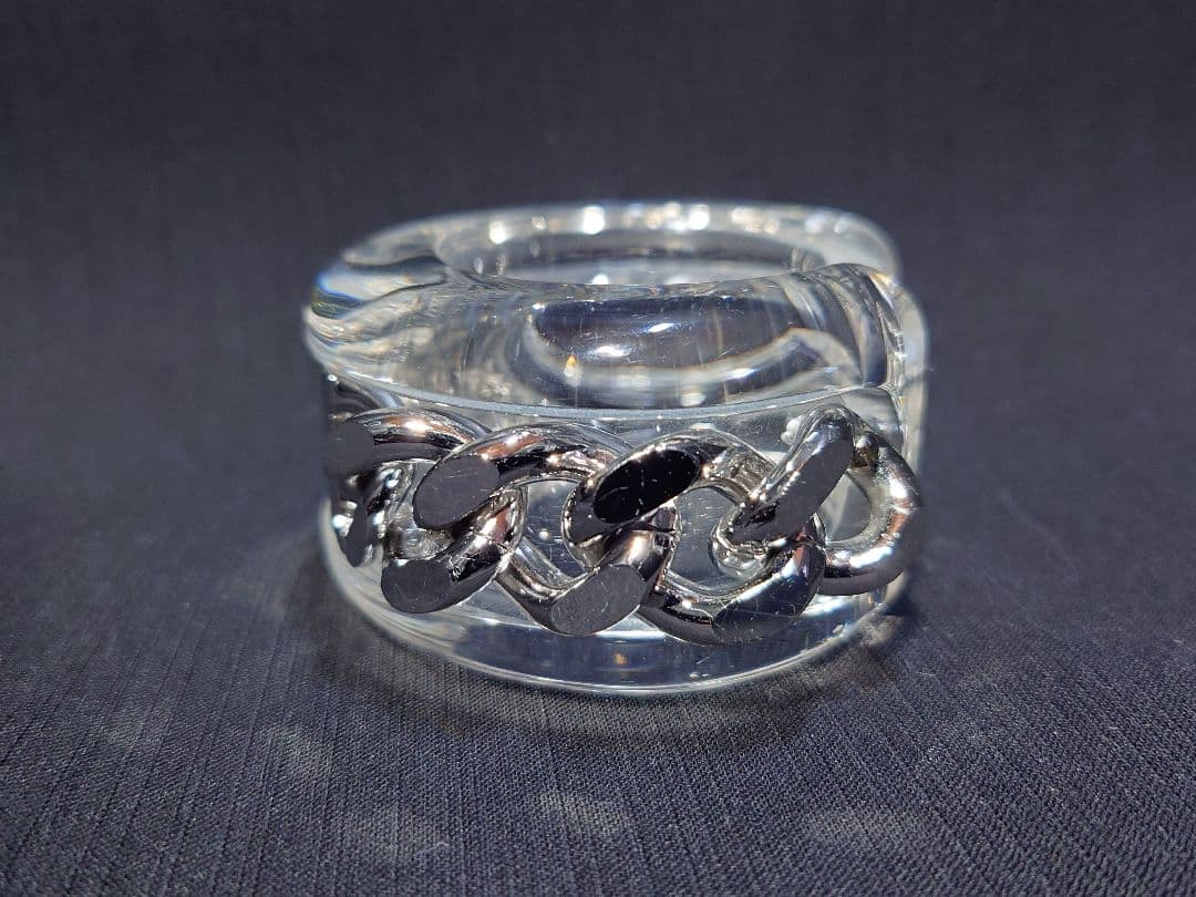 Christian Dior アクリル✕チェーン バングル