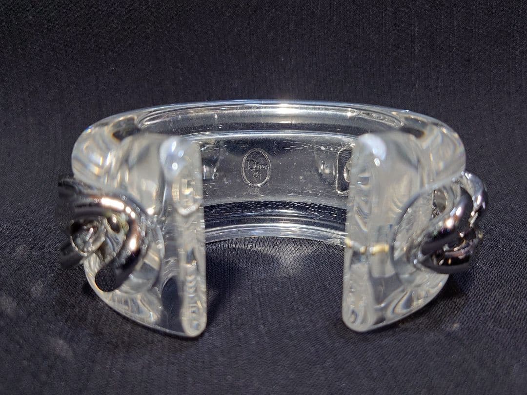 Christian Dior アクリル✕チェーン バングル