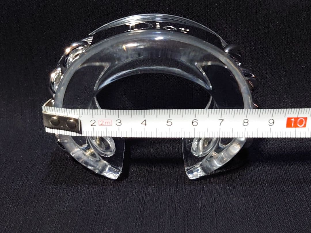 Christian Dior アクリル✕チェーン バングル