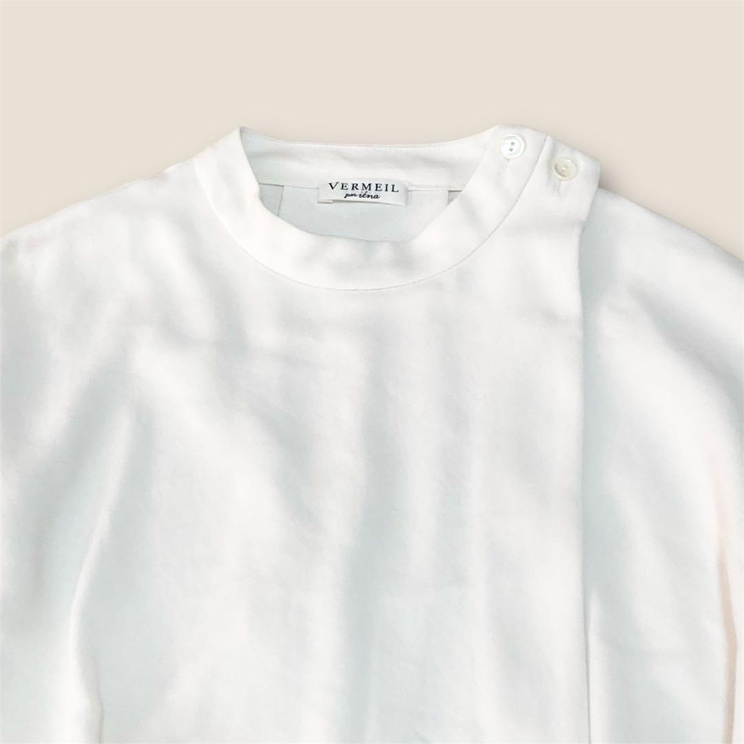 [美品]VERMEIL par iena バックサテンケープブラウス イエナ