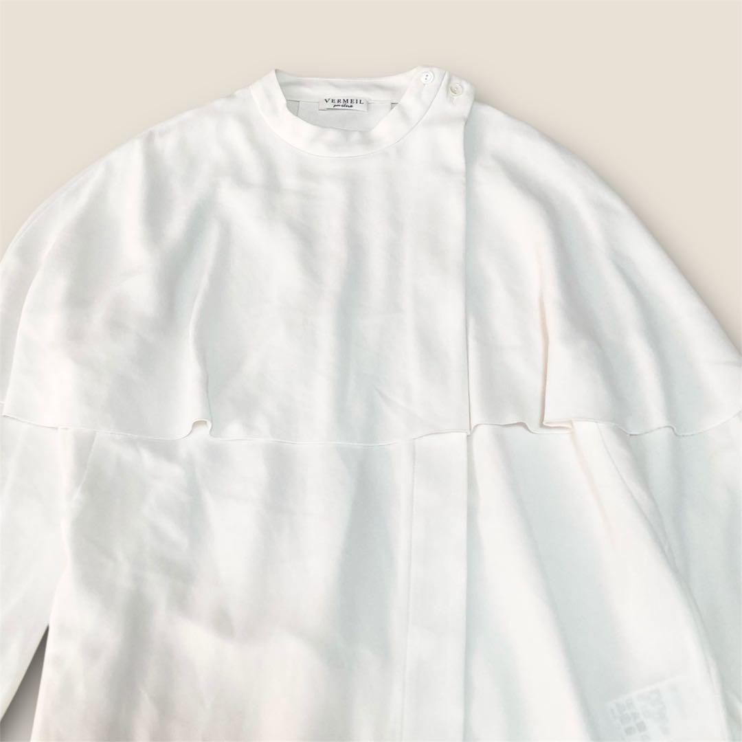 [美品]VERMEIL par iena バックサテンケープブラウス イエナ