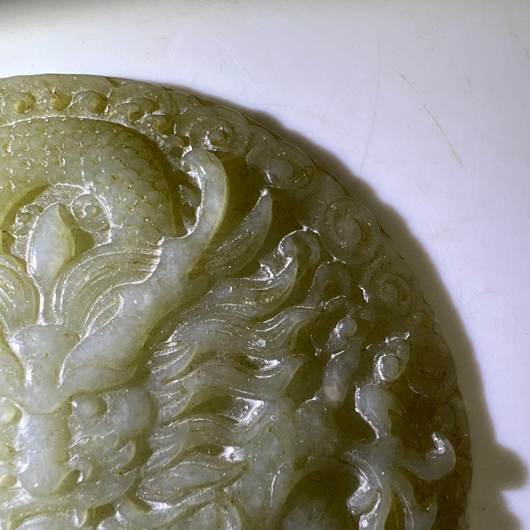 白砡　彫刻　直径約9㎝　75g 東Y7-1020☆2Fタサオ