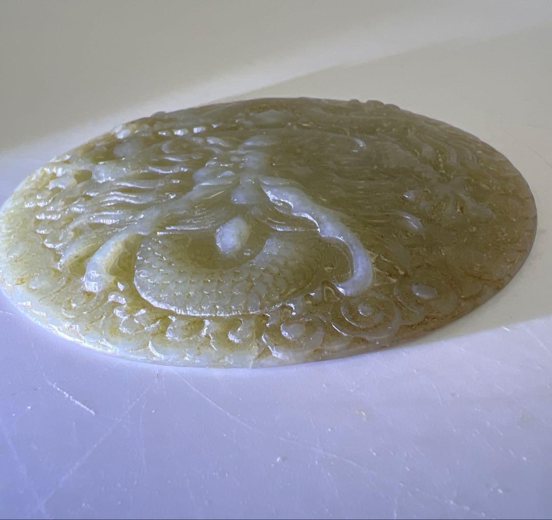 白砡　彫刻　直径約9㎝　75g 東Y7-1020☆2Fタサオ