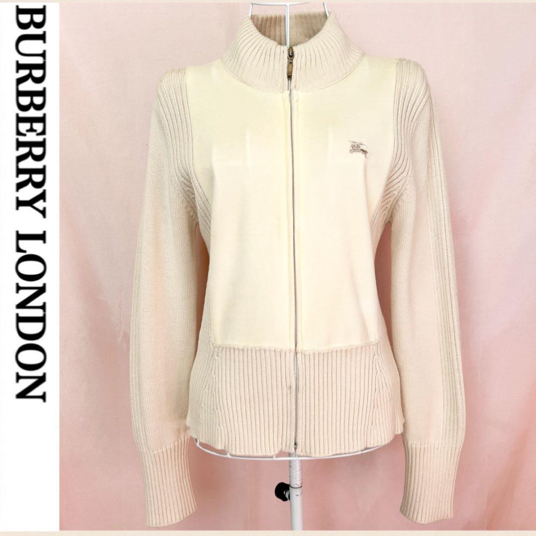 美品 バーバリー ロンドン ブルゾン ジャンパー カーディガン フルジップ L