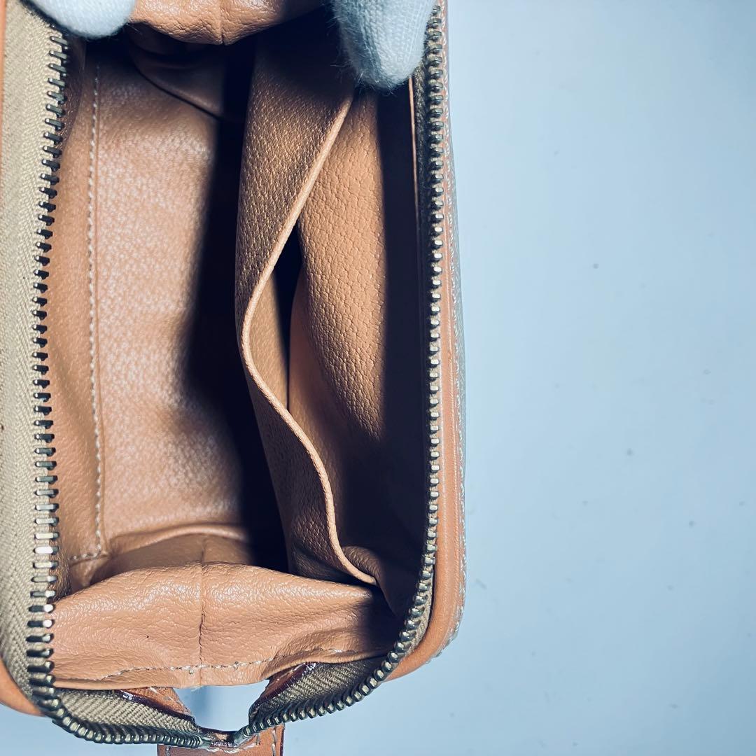 極美品セリーヌ CELINE ポーチ マカダム PVC ゴールド金具　Sサイズ