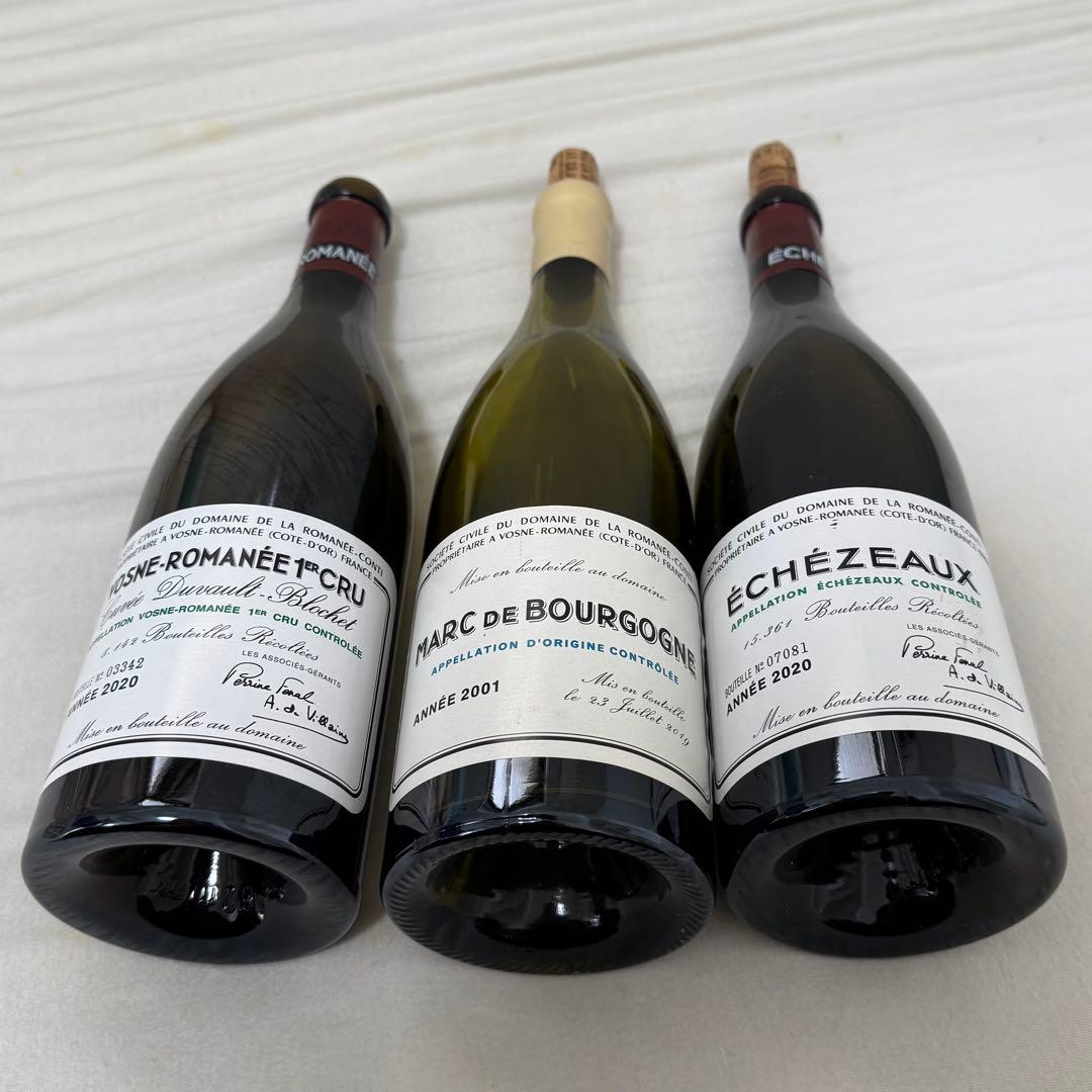 ヴォーヌ・ロマネ 1er Cru、マールドブルゴーニュ、エシェゾー 空瓶セット