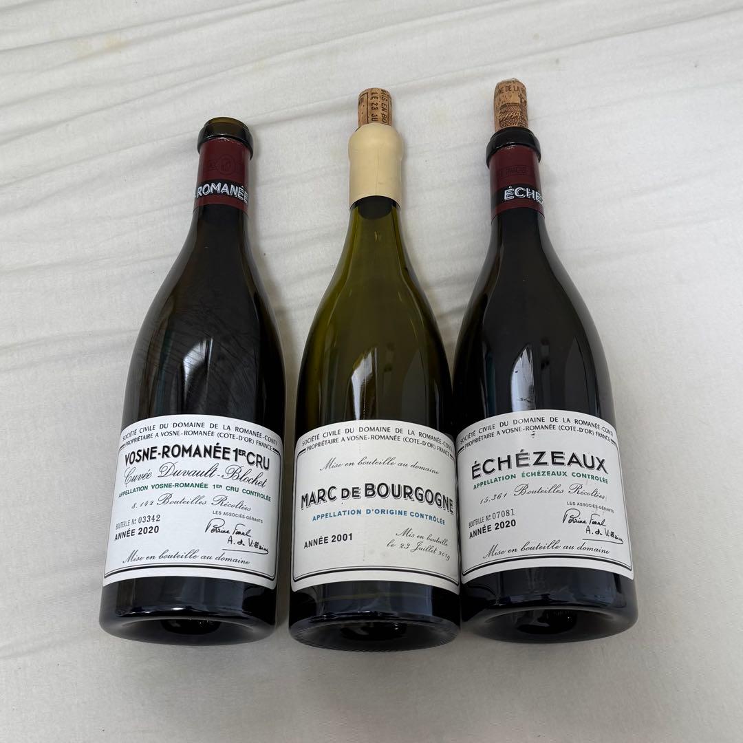 ヴォーヌ・ロマネ 1er Cru、マールドブルゴーニュ、エシェゾー 空瓶セット