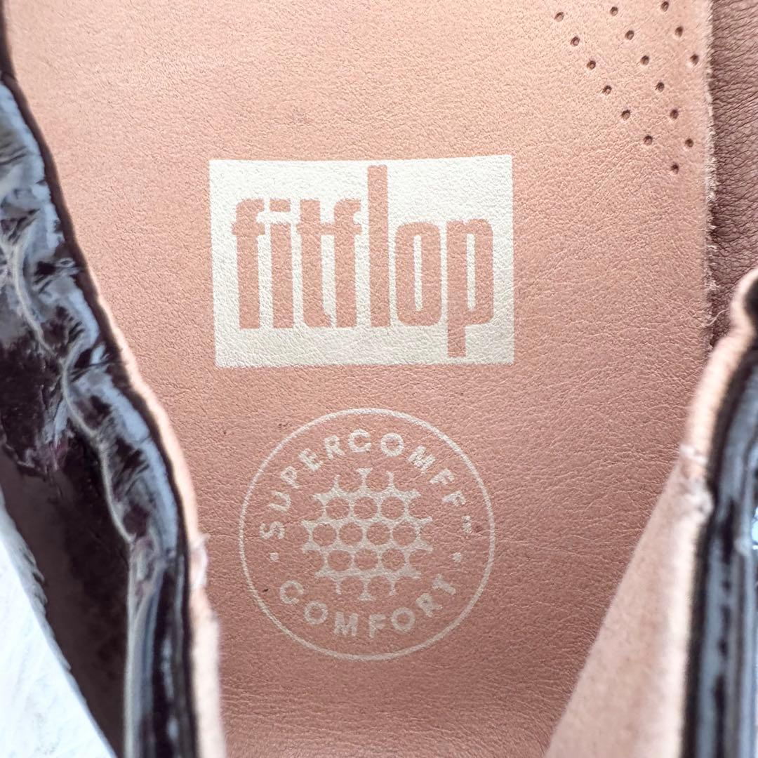 【新品未使用】fitflop エナメル パンプス コンフォートシューズ リボン