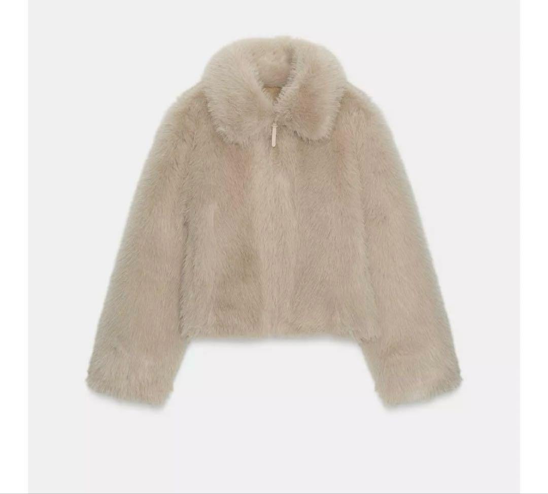★ZARAのダブルフェイスフェイクファージャケット★Sサイズ