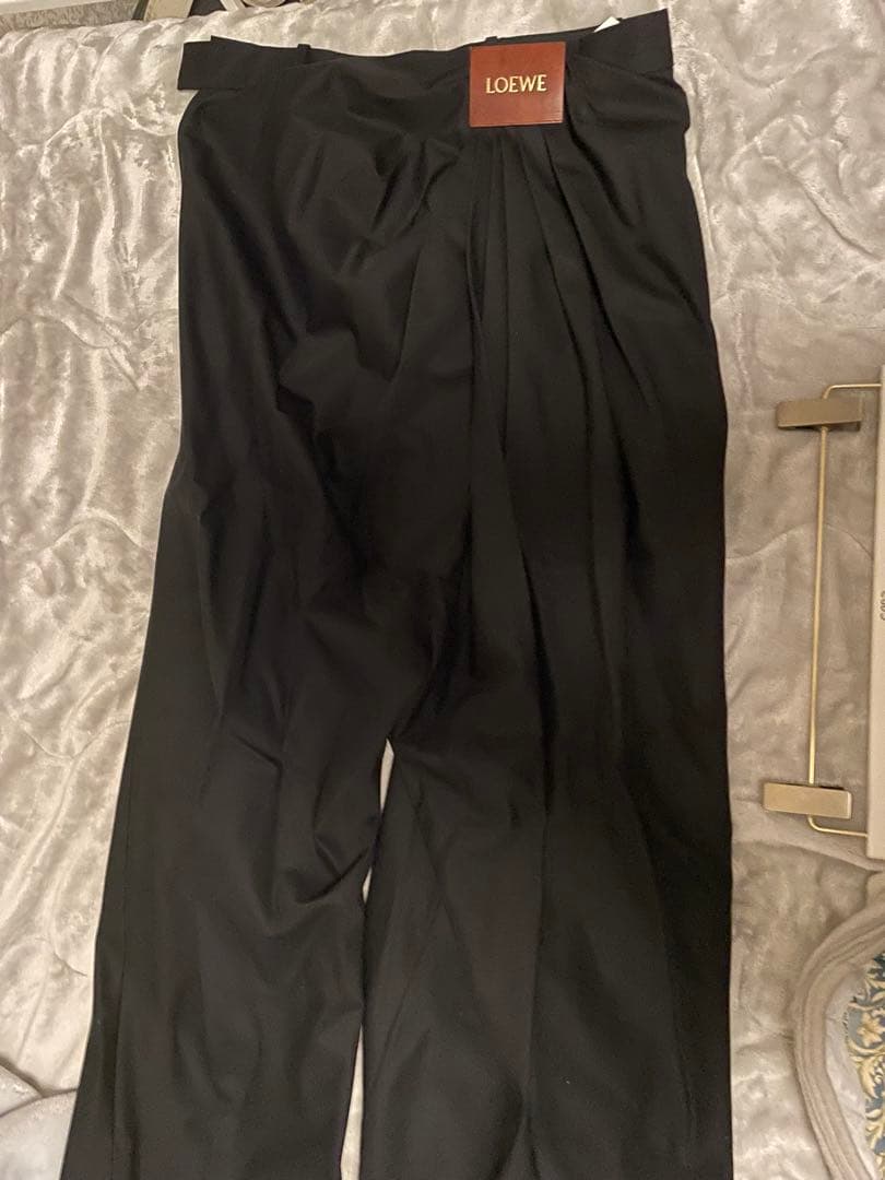 LOEWE ロエベ 【25SS】ドレープ トラウザーズ　ブラック