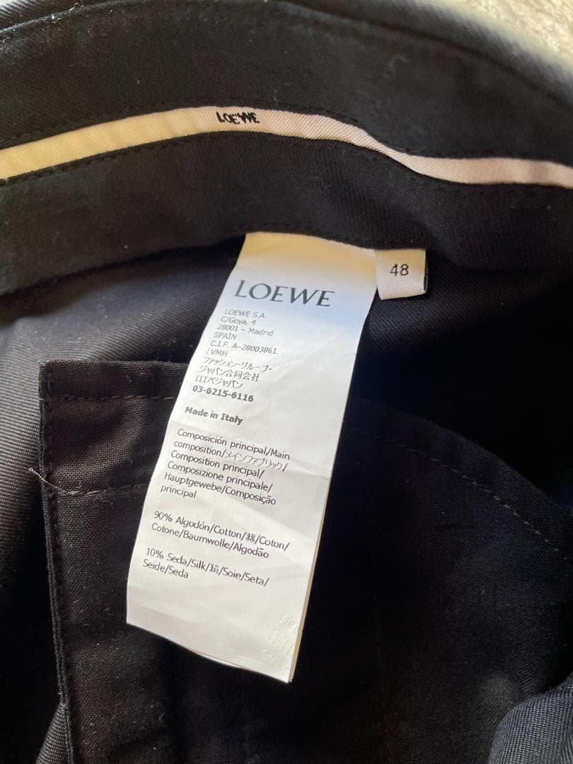 LOEWE ロエベ 【25SS】ドレープ トラウザーズ　ブラック