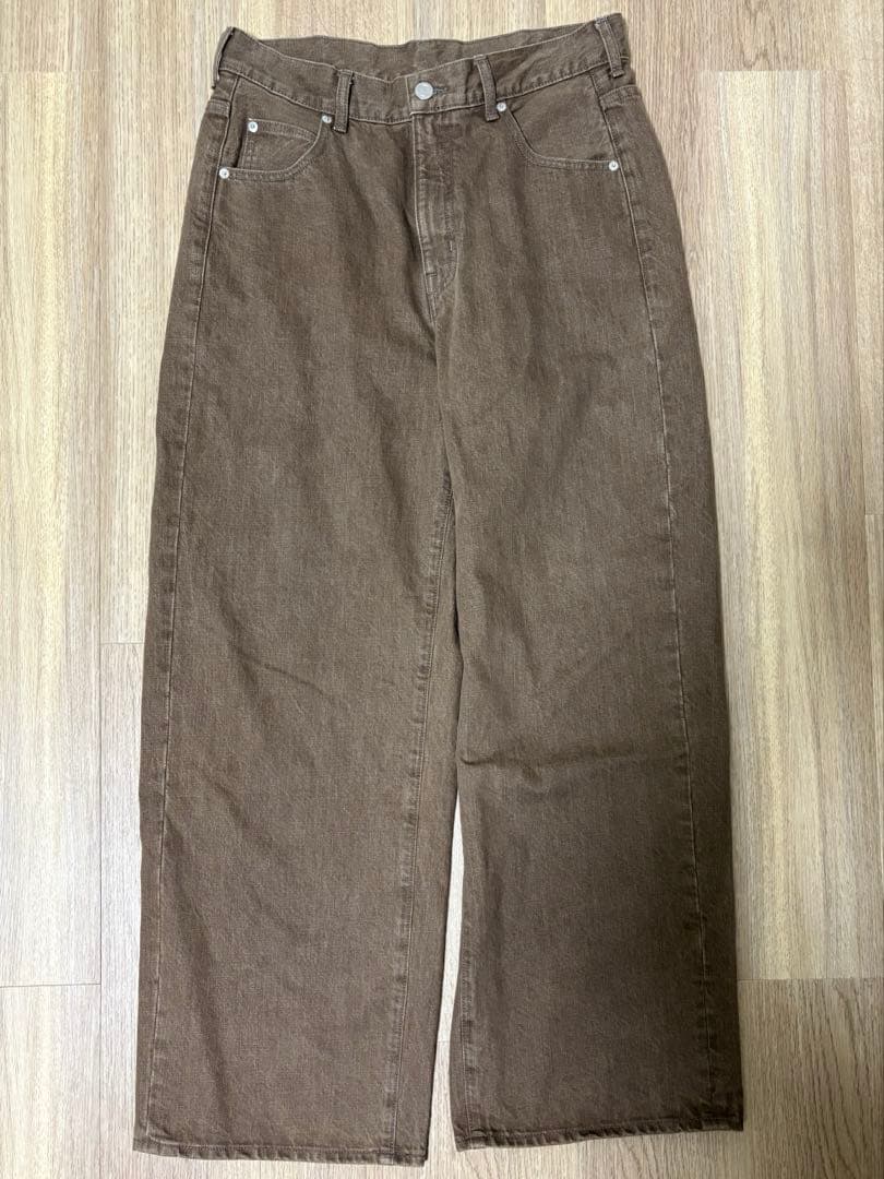 新品同様PUBLIC TOKYO 岡山デニム リラックスワイドストレートデニム3