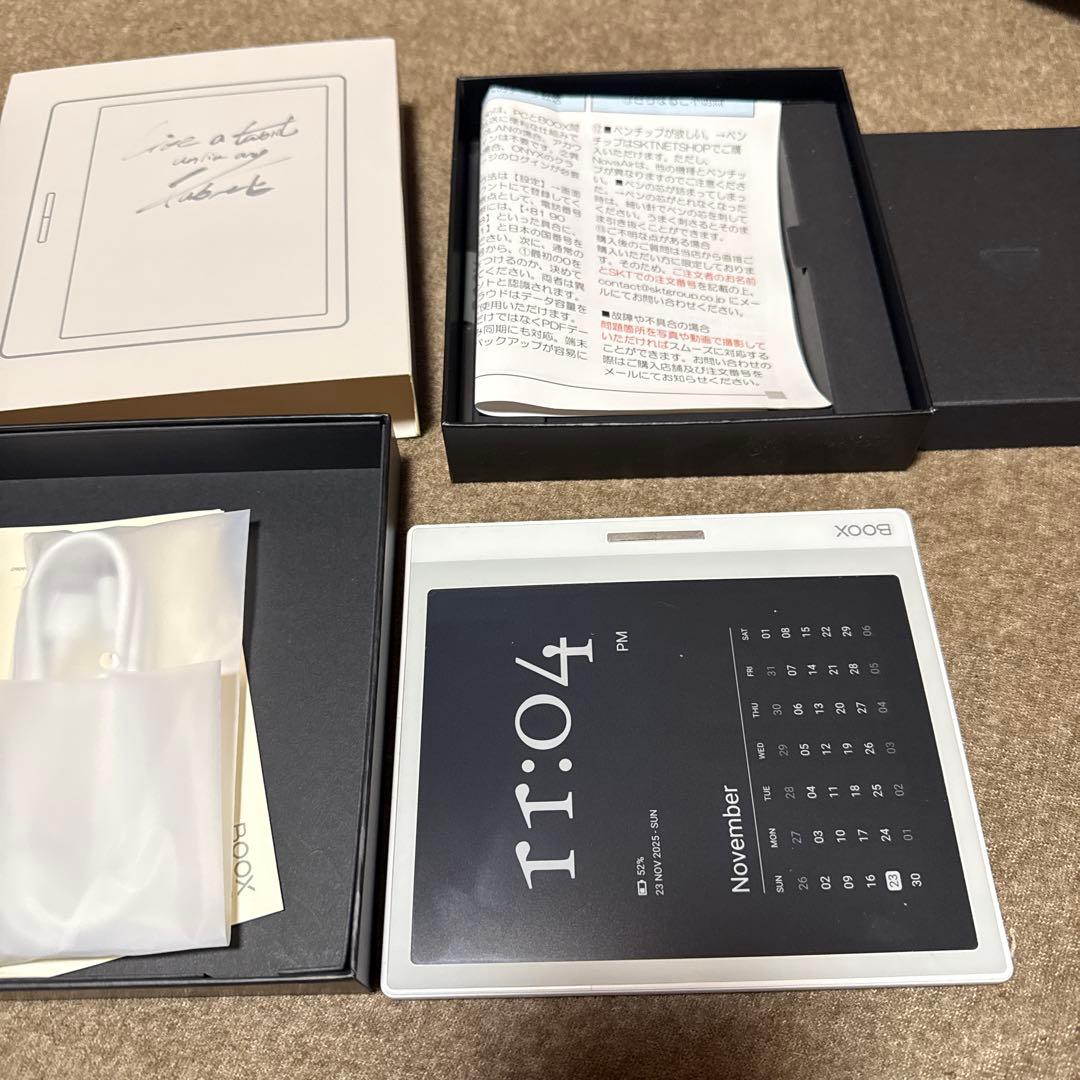 BOOX Leaf2 ホワイトモデル E-Ink Androidタブレット