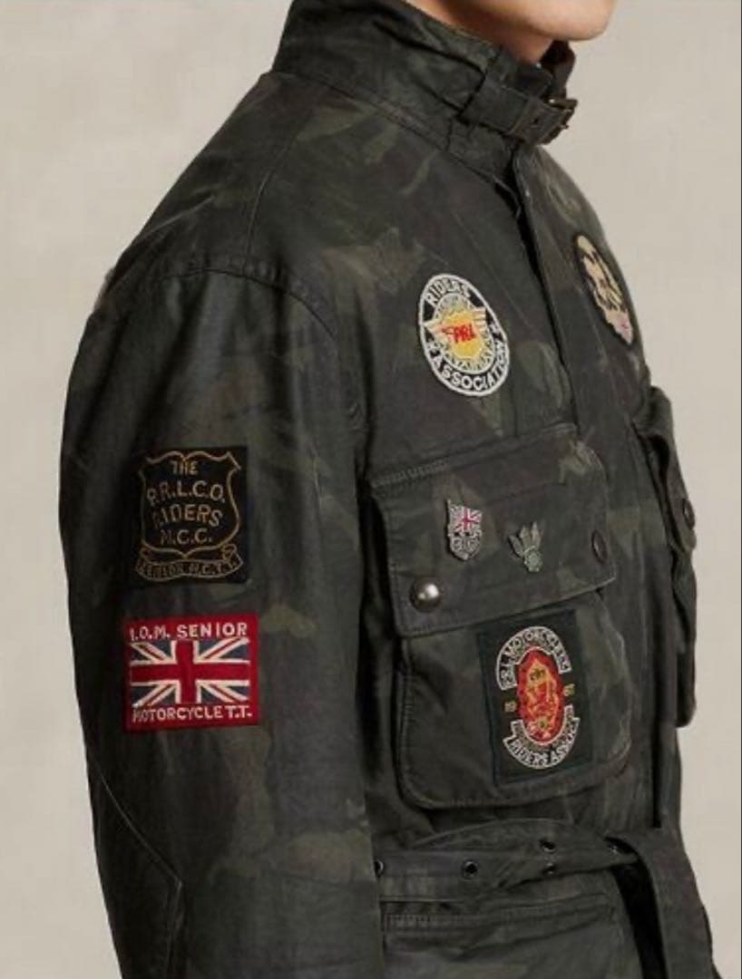 ラルフローレン　オイル　クロス　ジャケット　xsサイズ　カモ　迷彩