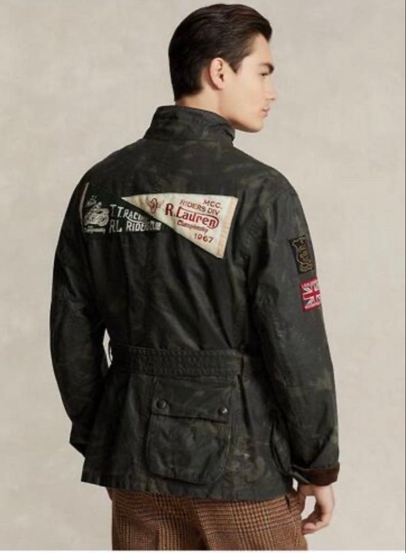 ラルフローレン　オイル　クロス　ジャケット　xsサイズ　カモ　迷彩