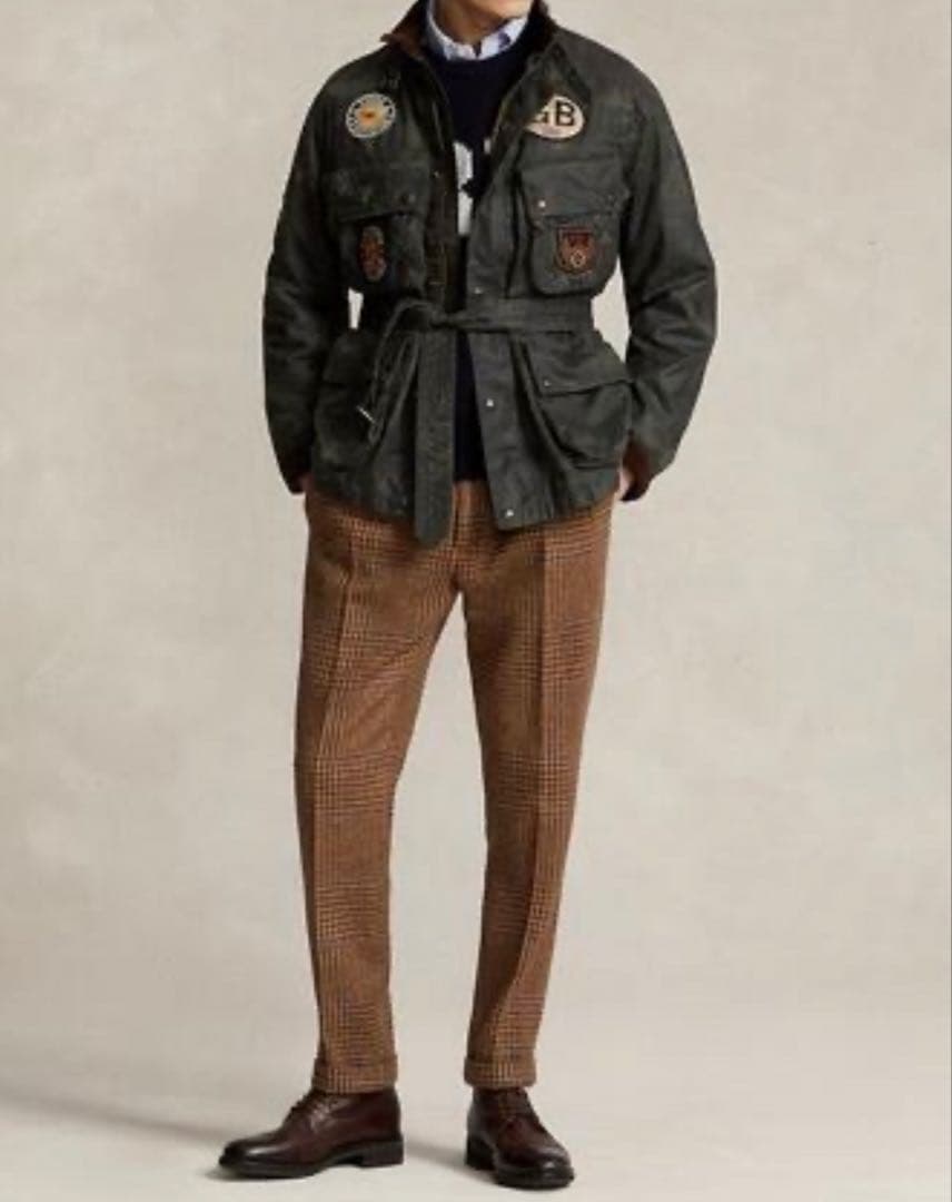 ラルフローレン　オイル　クロス　ジャケット　xsサイズ　カモ　迷彩