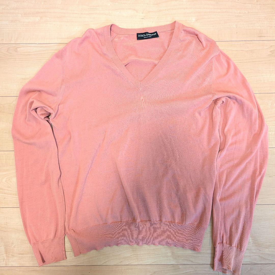 DOLCE&GABBANA ドルチェ&ガッバーナ ピンク Vネックニット