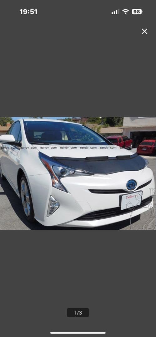 トヨタ 50プリウス ノーズブラ　黒　ブラック