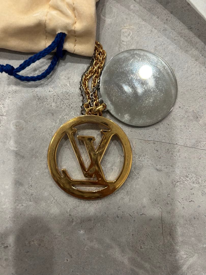 n*u様 ルイヴィトン ネックレス コリエ・ルイーズ チェーン LVサークル ロ