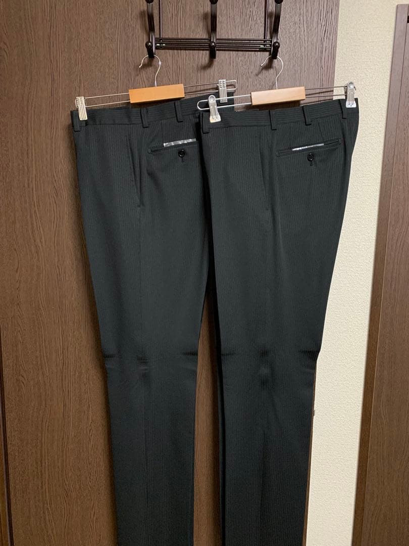 A7新品未使用！超快適ストレッチ2パンツスーツ！ウォッシャブル！ブラック！極小訳