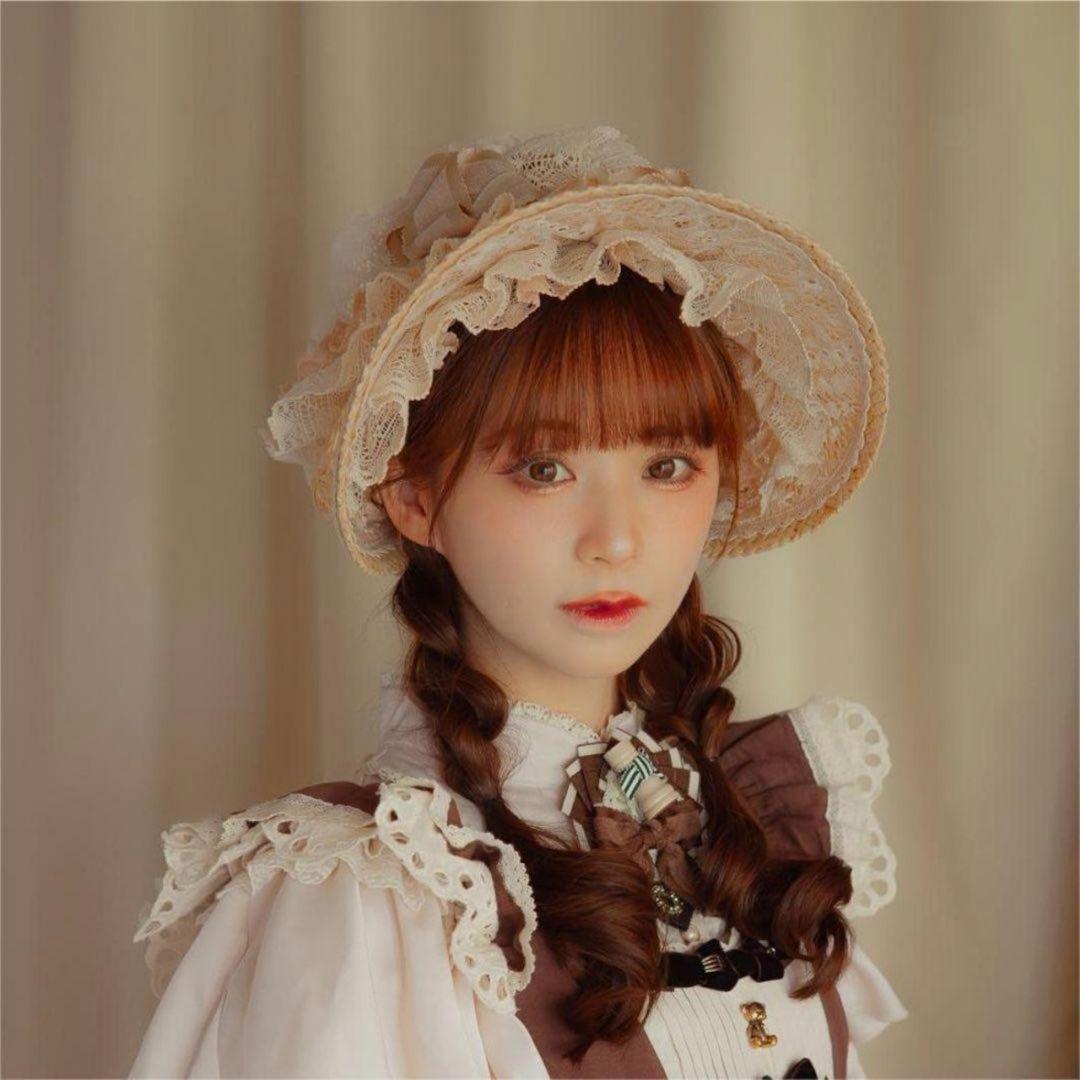 サマーピクニック　麦わらボンネット　星箱works 美品