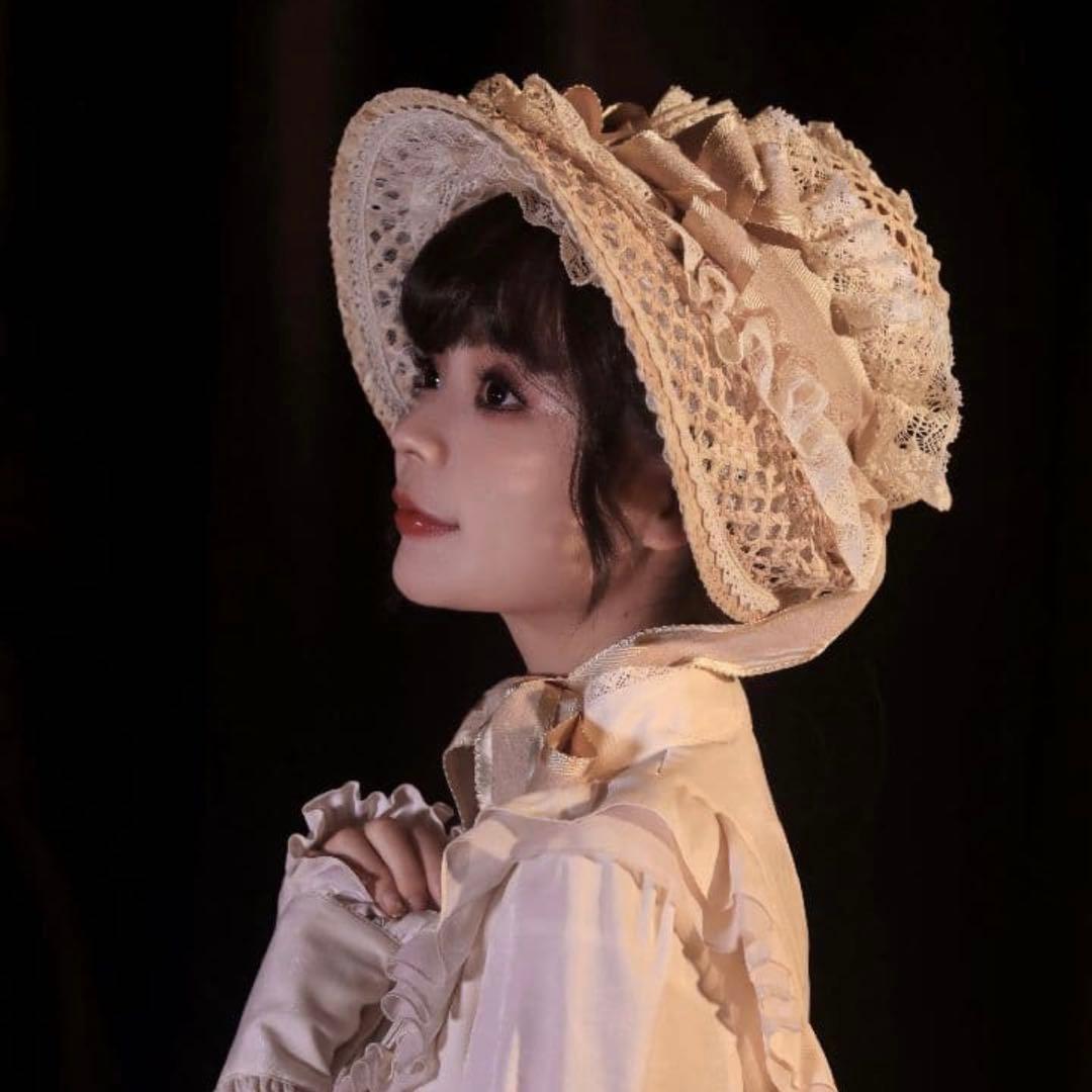 サマーピクニック　麦わらボンネット　星箱works 美品