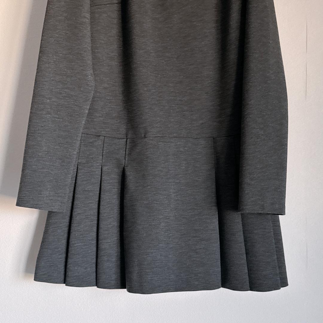 SNIDEL スナイデル　衿つきプリーツカットミニワンピース　グレー