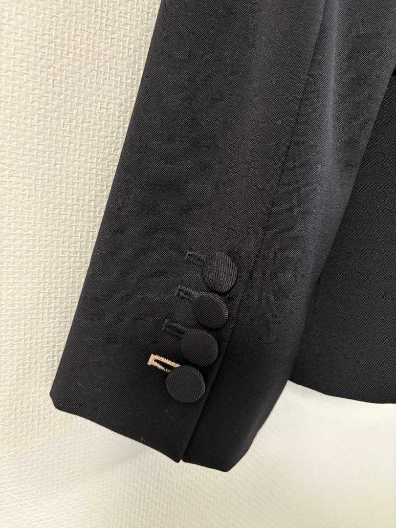 ステラマッカートニー ブラック ドレッシーダブルテーラードジャケット40