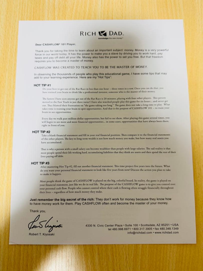 【美品】CASHFLOW 101 英語版 キャッシュフローゲーム